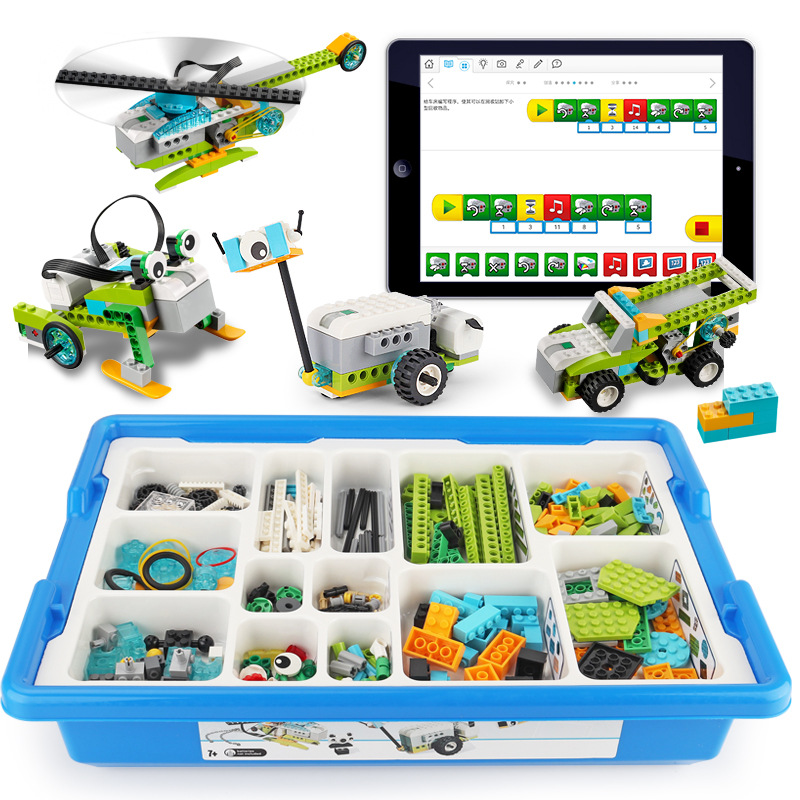 Coding Robot Toy - บล็อกตัวต่อการวิเคราะห์ชิ้นส่วนอะไหล่45300 WeDo 2.0ก่อสร้างหุ่นยนต์ชุดบล็อกตัวต่อของขวัญ DIY เพื่อการศึกษา