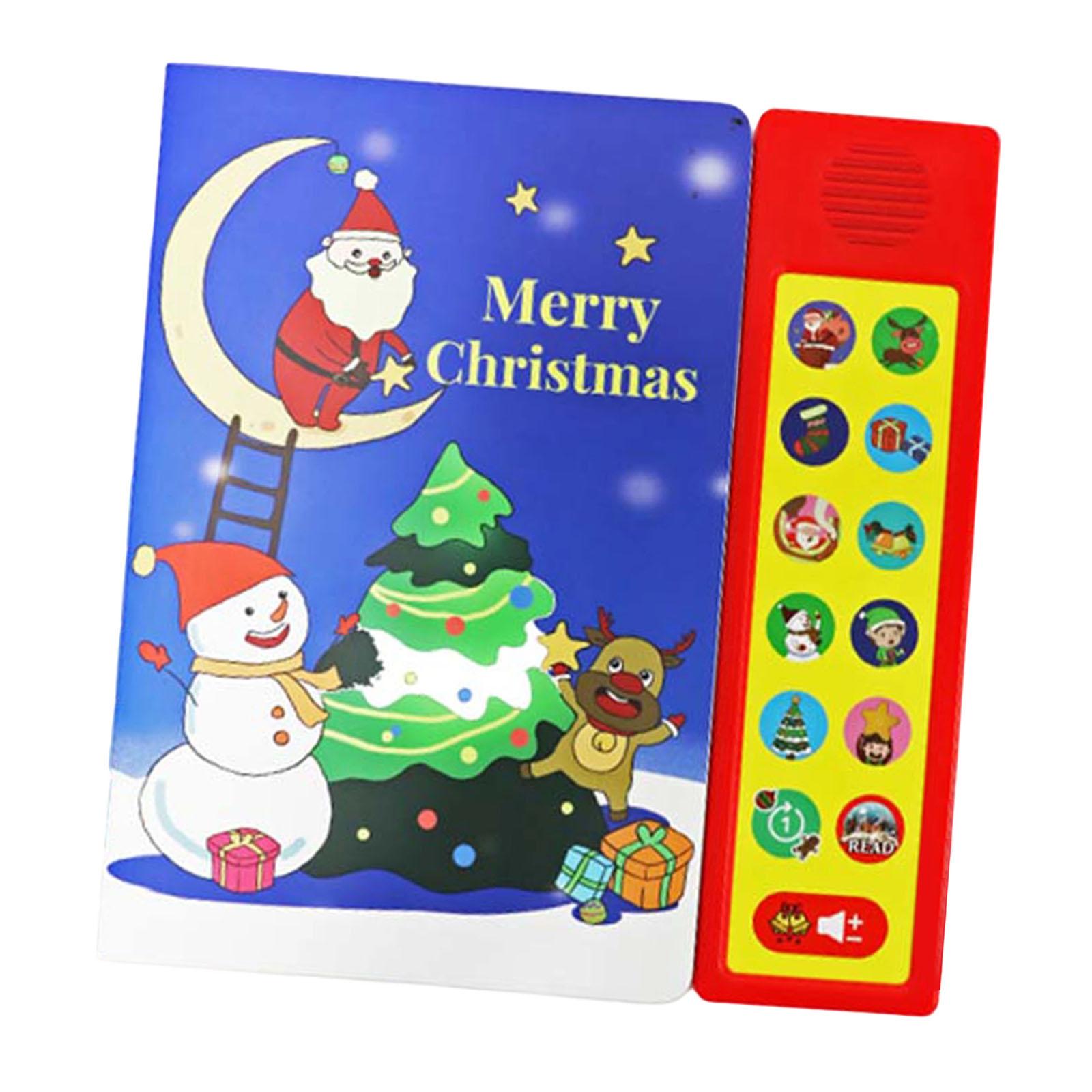 Kids Education Rhymes - หนังสือเพลงกล่อมเด็กคริสต์มาส หนังสือเสียงสำหรับเด็ก ของเล่นเสริมการเรียนรู้เพื่อการศึกษา สำหรับเด็กชายและเด็กหญิง วัยก่อนวัยเรียน ภาษาอังกฤษ