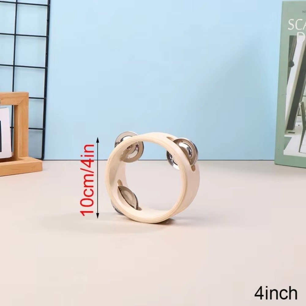 Kids Educational Gadget - กลองมือขนาด 4/6/7/8/10 นิ้ว แบบแถวเดียว เครื่องดนตรีออร์ฟ แทมบูรีนไม้