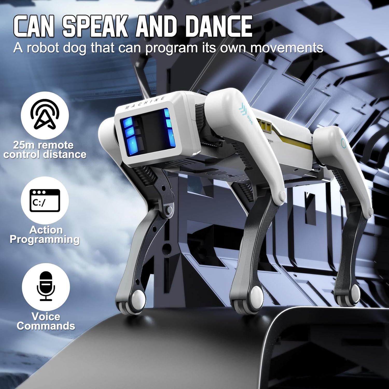 Coding Robot Toy - RC หุ่นยนต์สุนัขอัจฉริยะอเนกประสงค์ RC หุ่นยนต์สุนัขร้องเพลงเต้นรำโปรแกรมได้แบบโต้ตอบได้ไบโอนิคสมาร์ทของเล่นหุ่นยนต์สุนัขของขวัญ