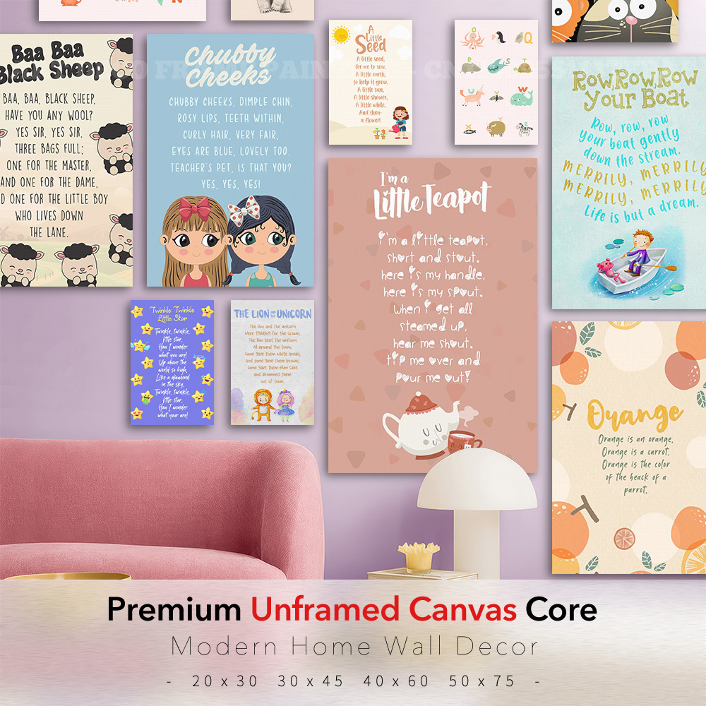 เพลงกล่อมเด็กคลาสสิกโปสเตอร์ผ้ - Kids Education Rhymes บทวิจารณ์และราคา
