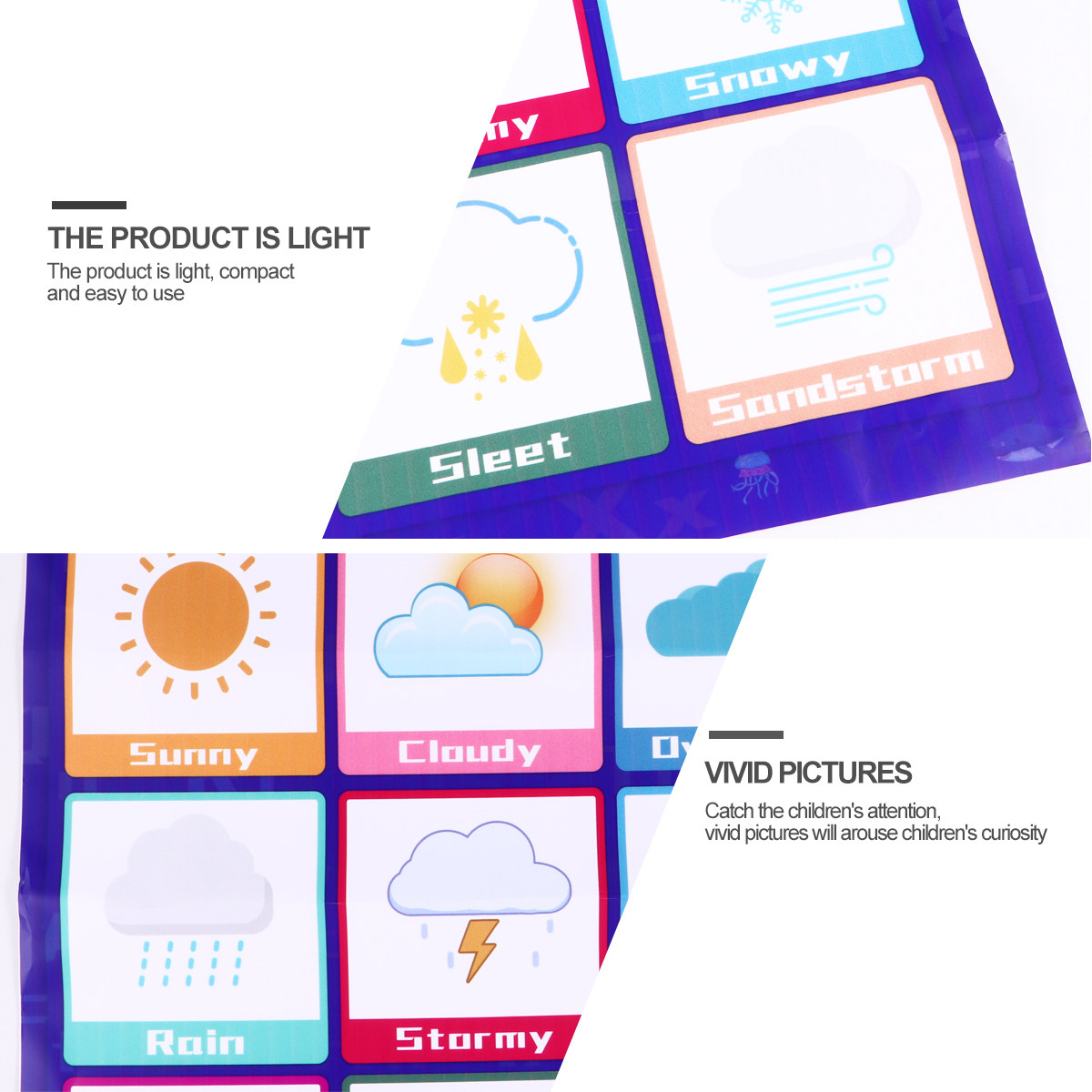 1 ชิ้น โปสเตอร์สภาพอากาศแบบแขว - Kids Educational Posters บทวิจารณ์และราคา