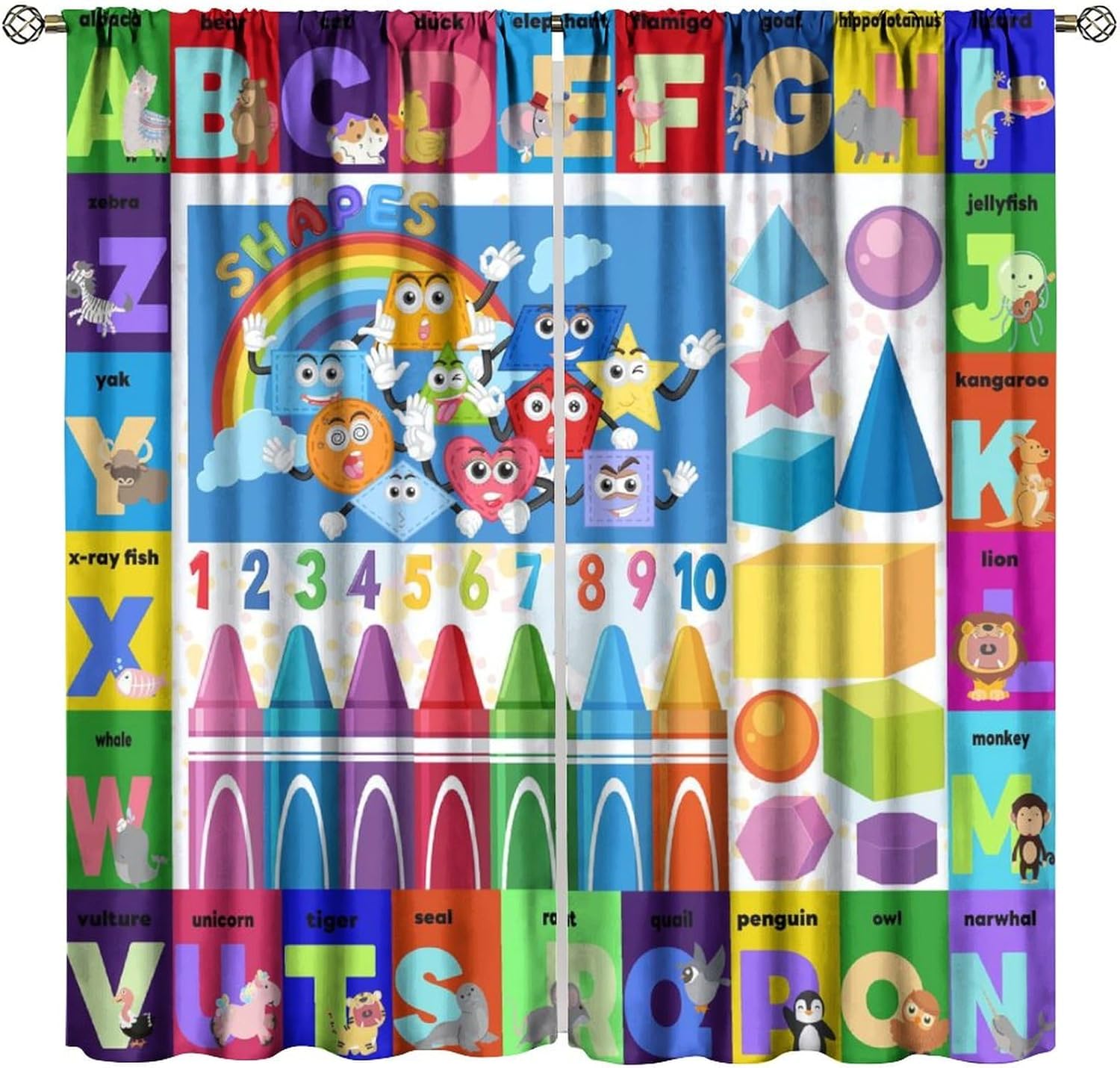 ม่านการศึกษา ABC สีสันสดใส ลาย - Kids Education Youtube บทวิจารณ์และราคา