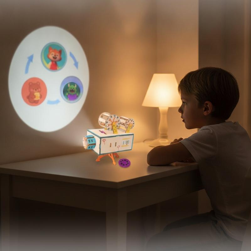 ชุดเครื่องฉายภาพยนตร์ไม้ DIY 1 - Kids Education Film บทวิจารณ์และราคา